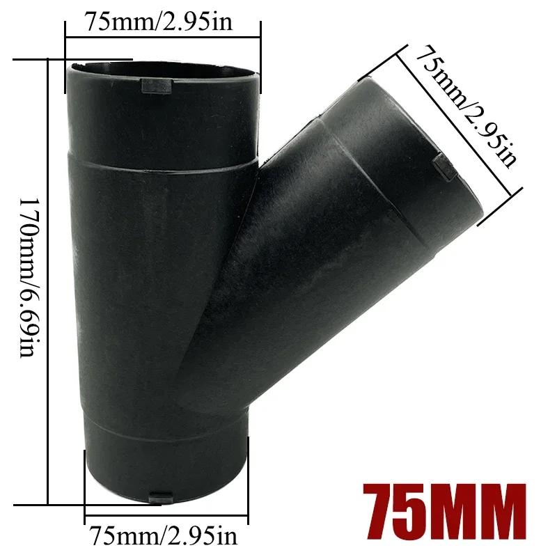 42/60/75/90mm Air Vent Y T Flat Piece Ducting Pipe Outlet Exhaust Joiner Splitter For Webasto Eberspaecher Diesel Parking Heater