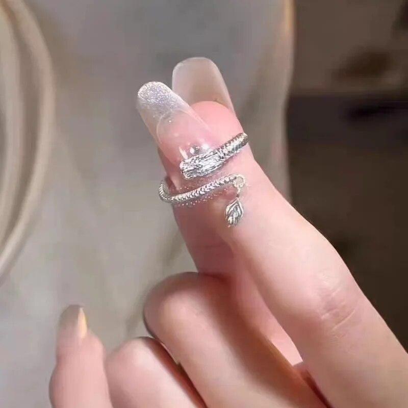 

Новые классические нерегулярные открытые кольца в виде дракона и змеи, модное золотого цвета, кольцо на палец для женщин и мужчин, Kpop, вечерние, свадебные украшения, подарок, Bijoux