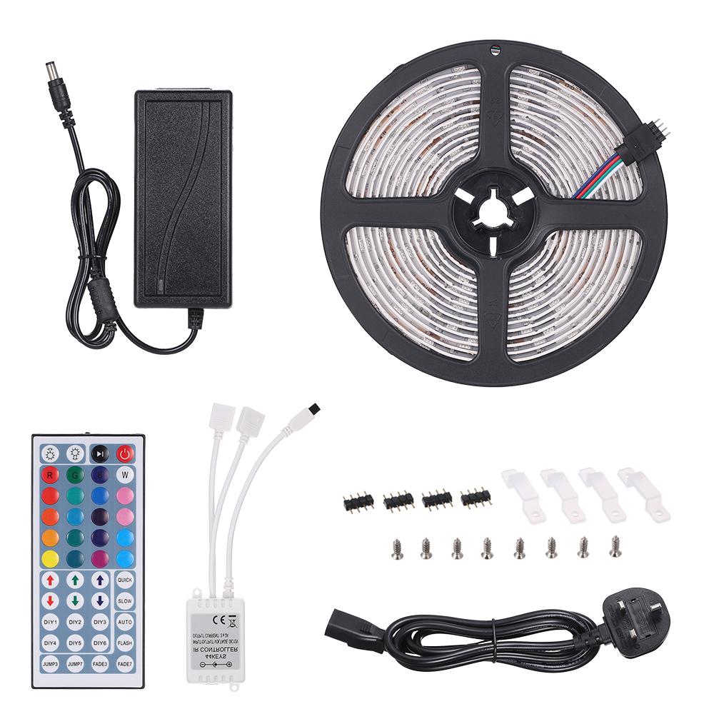 Tomshine 2x5m 300leds RGB pásová světla sada se 44 klíči IR dálkový ovladač Stmívatelné barvy