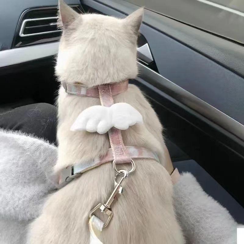 

Cat Collar Cute Cartoon Cat Harness Walking Pet Harnesses Leash Set for Cats Gatos Kitten Garfield Mascotas Accessories Supplies S 1-2.5KG