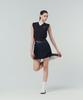 SERGIO TACCHINI W Flying Asymmetrical Pleated Skirt (Navy)