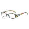 Fashionable Anti Blue Light Reading Glasses with Ultra Light Printed Reading Glasses for Women, Middle-aged and Elderly People