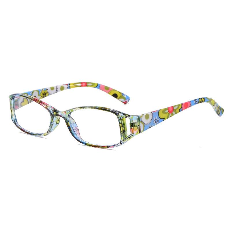 Fashionable Anti Blue Light Reading Glasses with Ultra Light Printed Reading Glasses for Women, Middle-aged and Elderly People