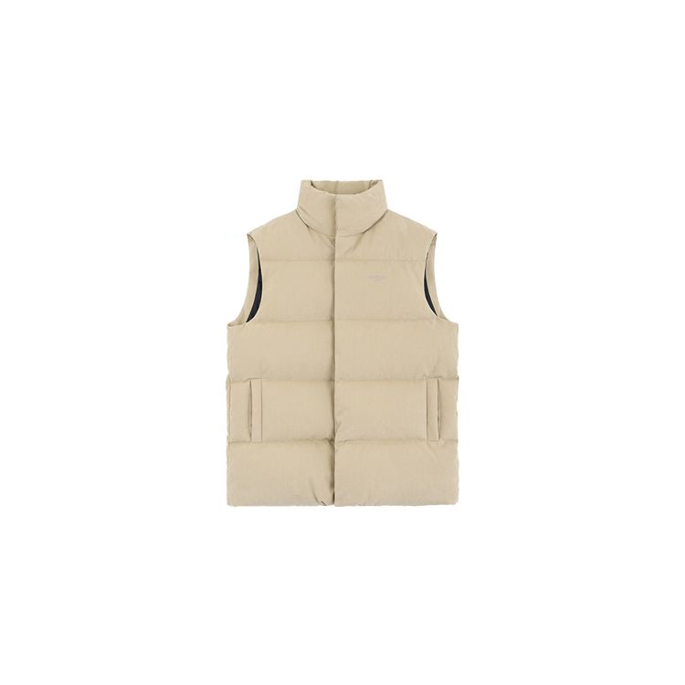 WE11DONE FW23 Logo Loose Down Vest Unisex Vests Beige WD-PV3-23-030-U-BG