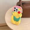 For iPhone 15 Pro Max Silicone Case Cute Chicken Design Shockproof Phone Back Cover