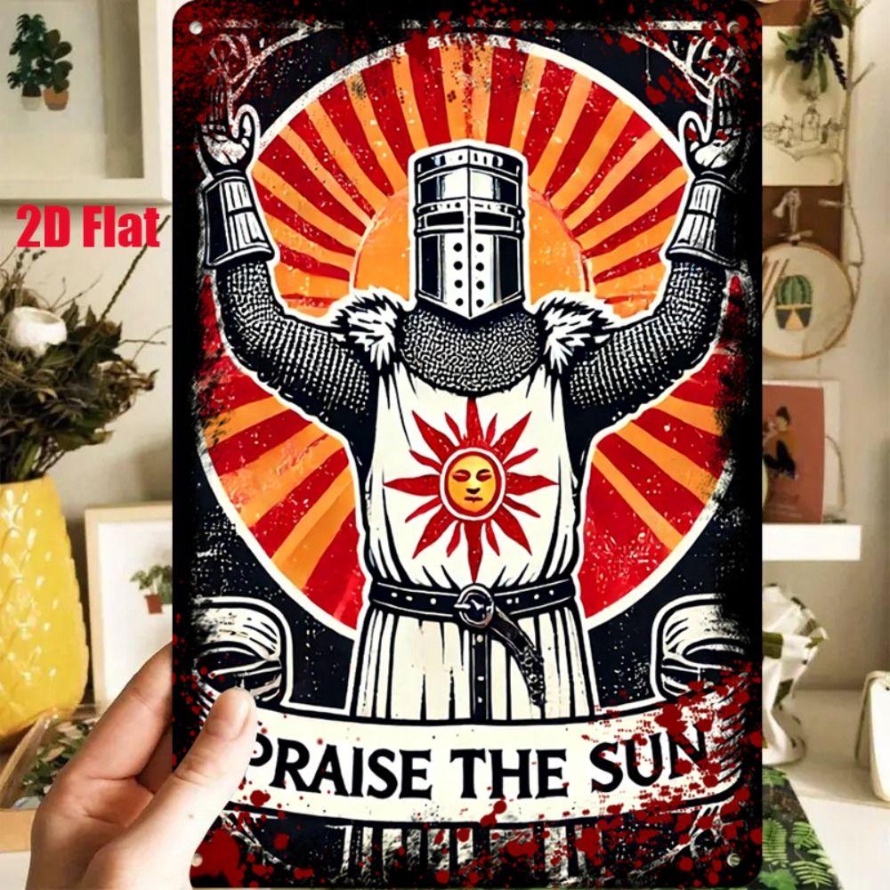 Vintage Sun Moon Boho Metal Wall Art 20x30cm Home Decor Tin Sign
