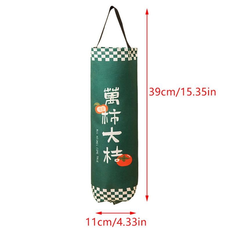 Wall-Mounted Garbage Bag Holder Kitchen Plastic Bag Organizer Bag Collector Shopping Storage Hanging Bag Dispenser