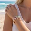 Vintage Ocean Inspired OT Clasp Bracelet for Women Exaggerated Metal Enamel Starfish Shell Coral Style Bracelet Boho Jewelry