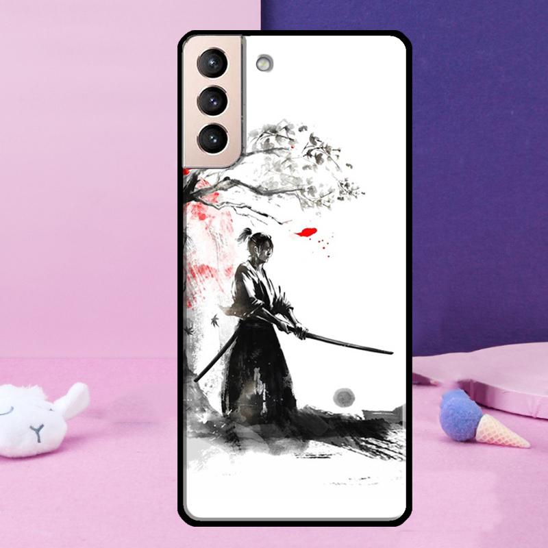 Japanese Samurai Ninja Phone Case For Samsung Galaxy S25 Ultra S24 Ultra S9 S10 S20 S21 S22 Plus S23 S24 FE Cover