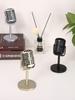 Retro Adjustable Desktop Microphone Model - Vintage Studio Photo Prop & Decoration Ornament.