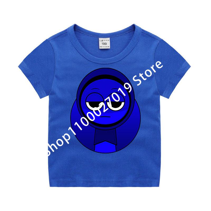 Sprunkis Boys Girls Child T Shirt Clothes Tops Children's Clothing Summer Cute Cotton Short Sleeve Tee New Kids Birthday Gifts