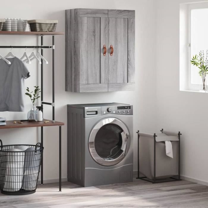 VidaXL Armoire murale sonoma gris 69,5x34x90 cm bois d'ingénierie 830362
