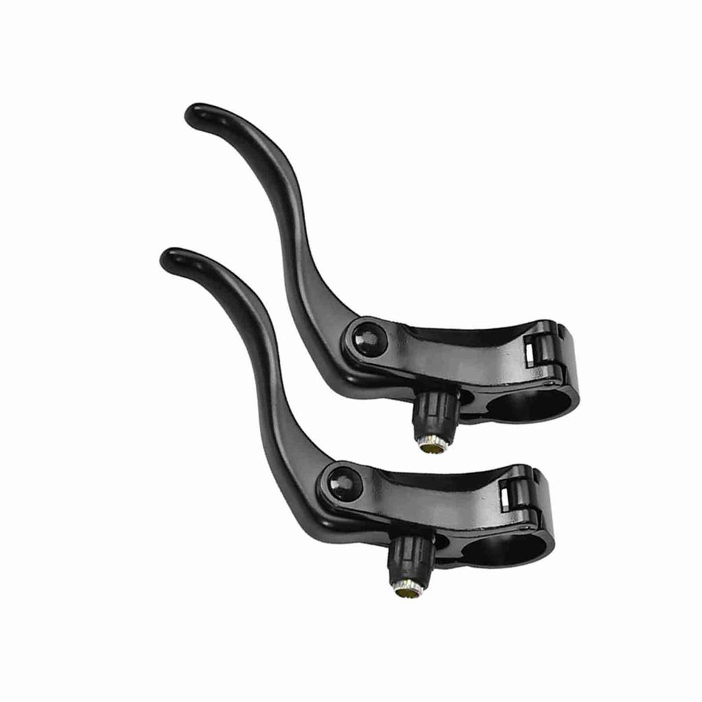 1pair Aluminum Alloy 24mm Mountain Bike Disc Brake Bar Handle   Cycling Accessory (Black)
