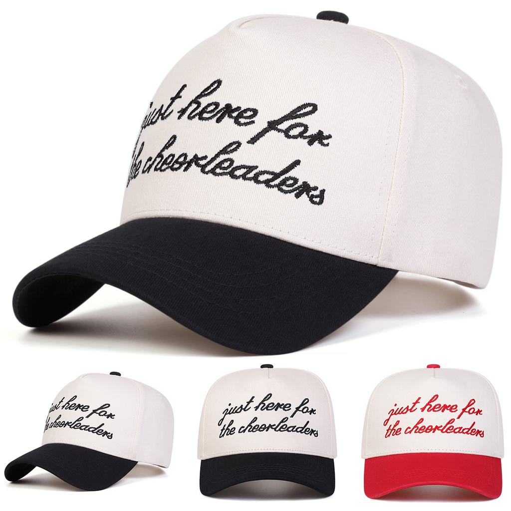 Unisex JUST HERE FOR Letter Embroidery Baseball Caps Spring and Autumn Outdoor Adjustable Casual Hats Sunscreen Hat Sports Cap