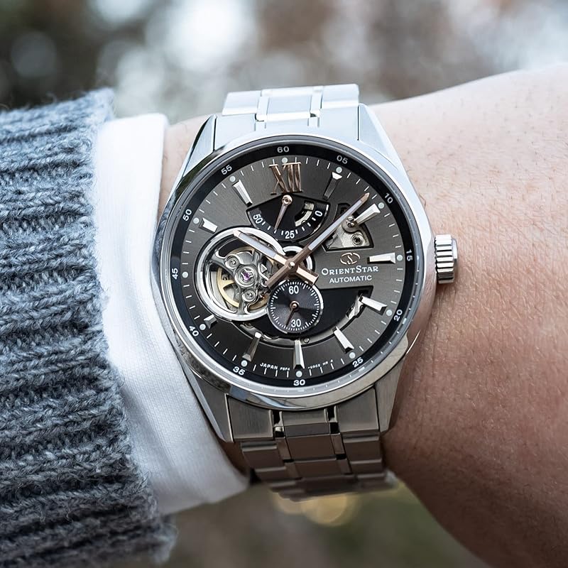 Orient Star RK-AV0005N Men's Automatic Watch, Modern Skeleton Design, Mechanical Movement, Made In Japan, with 2-Year Manufacturer's Warranty, Open