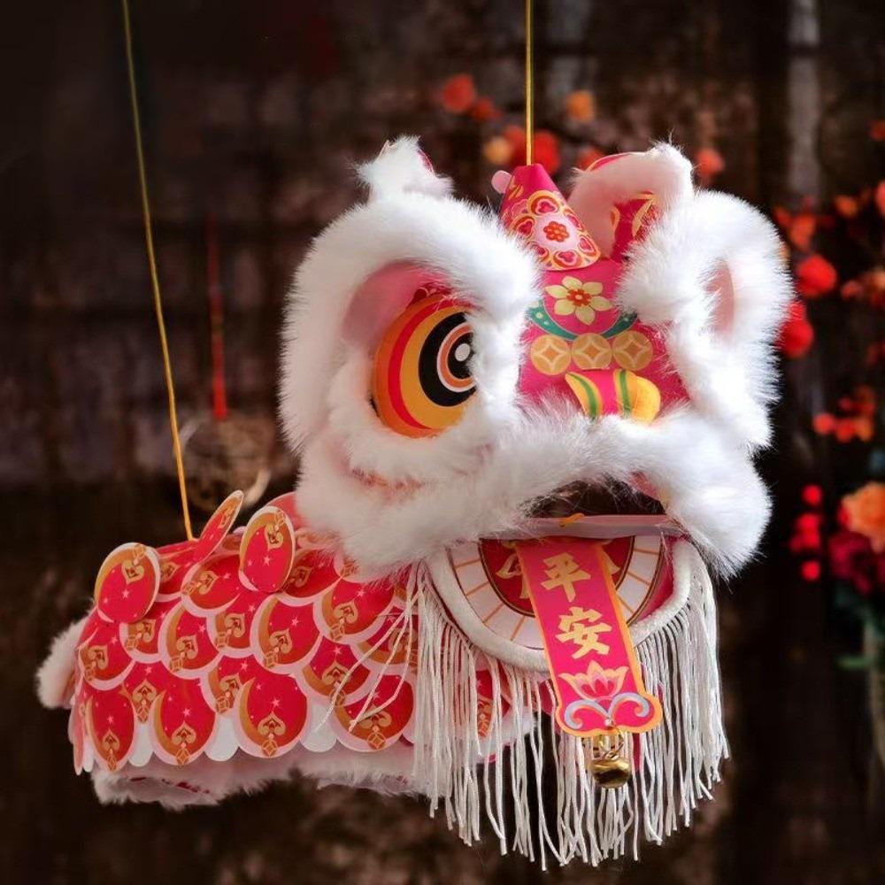 Balíček materiálu pro kutily Novoroční lucerna Lví tanec s třásní Vodotěsná Stará novoroční lucerna Závěsná ozdoba