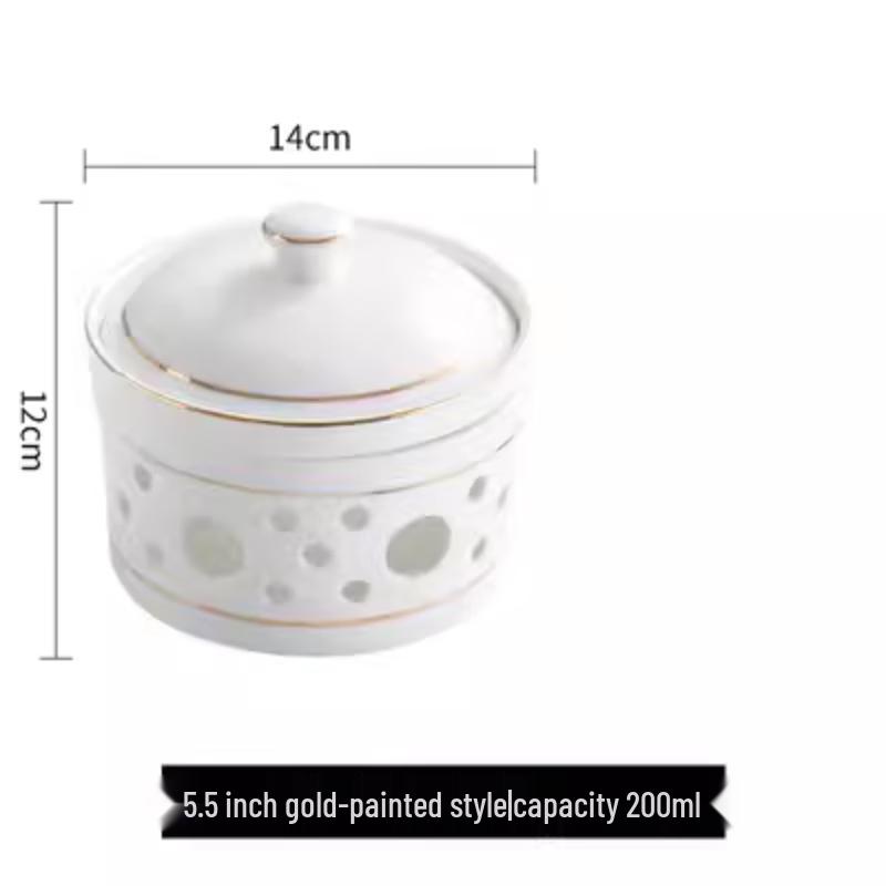 Ceramic Insulated Stew Pot with Candle Warmer Base