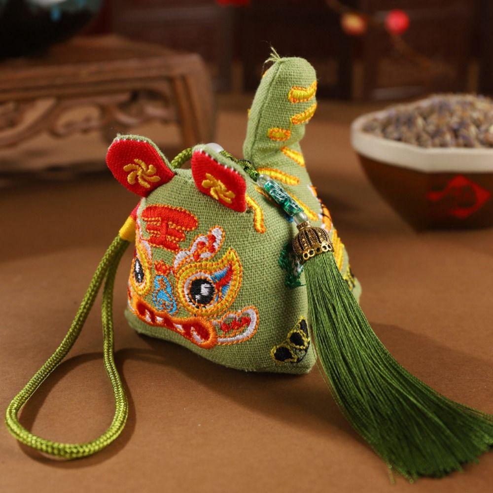Ancient Five Tiger Sachet Embroidery Craft Handicrafts Dragon Boat Festival Sachet Safety Embroidery Car Pendant Wardrobe