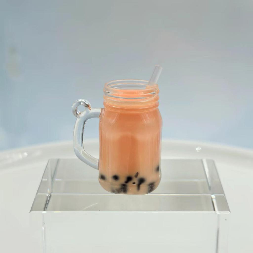 DIY Einmachglas Milchtee Macaron Schlüsselanhänger & Federmäppchen Anhänger