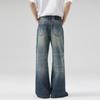 New American-style Washable Gradient Jeans for Men and Women Loose Straight Trousers