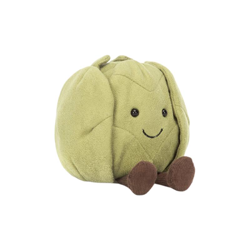 

JELLYCAT Fun Food Series Vegetables Entertainment Brussels Sprouts Creative Doll Plush Doll 11cm Tall