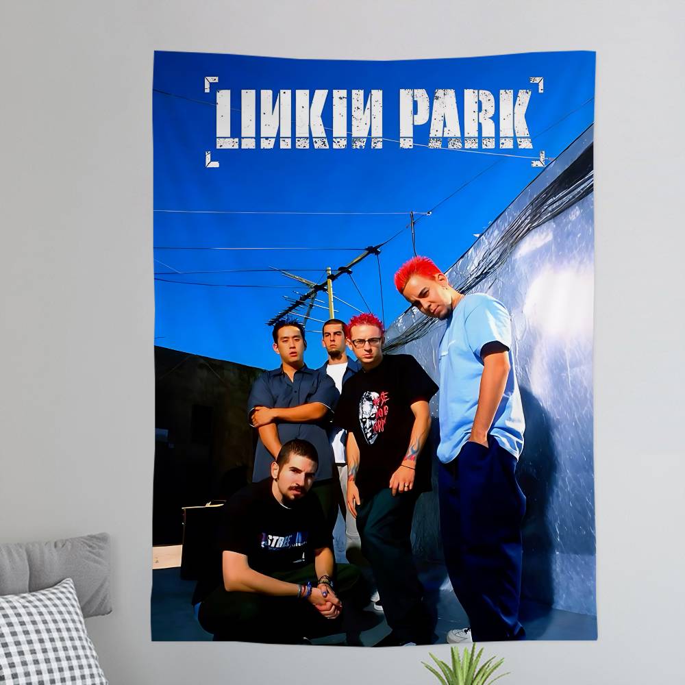 Nu Metal Band L-Linkin P-Park Cartoon Tapestry Art Science Fiction Room Home Decor Wall Hanging Sheets
