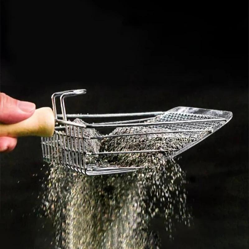 Cat Litter Scoop with Ergonomic Handle & Hook Durable Metal Fine Mesh Sifter Shovel Cat Waste Cleaning Tools for Cat Litter Box