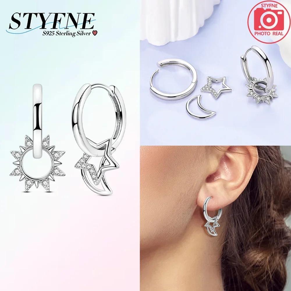 Authentic copper Colored Zircon Earring Star Shape Moon Fourleaf Shamrock Butterfly Knot Zircon Earring Women Gift Accessory Jewellery