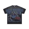 Meichao Vale New Retro Character Print Summer High Street Men and Women Loose Casual Wash Old Short Sleeve T-shirt