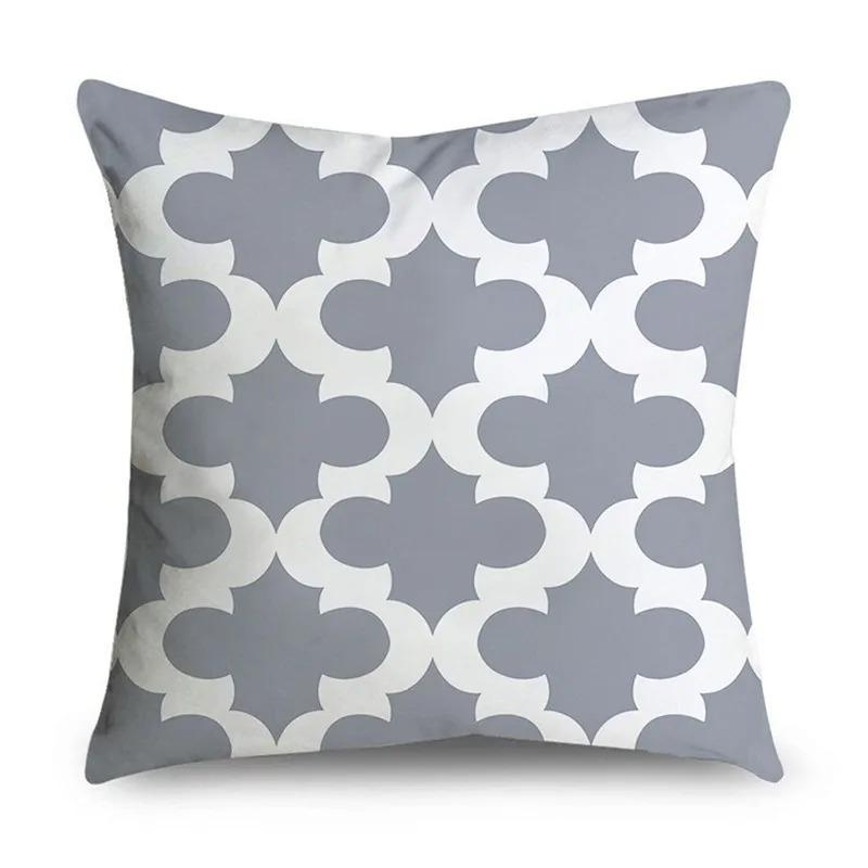 Simple Grey Pattern Decorative Pillowcase Bedding Home Decor Cushion Pillowcase