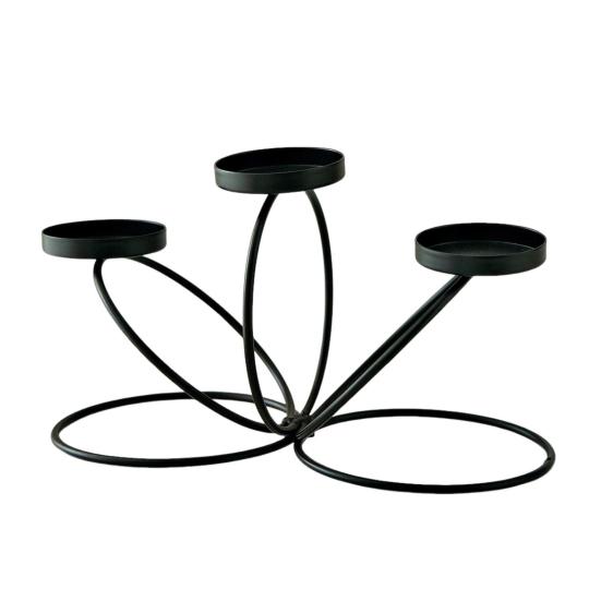 Cast Iron Candle Holder Decoration Home Office Living Room 3-Arm Candlestick