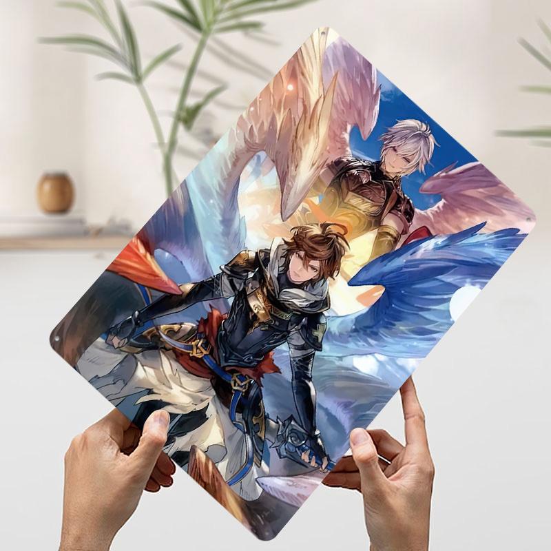 

Blazblue Game Printed Poster Customized Wall Art Retro Vintage Metal Tin Signs for Modern Home Decoration Luxury Room Decor Men 7.9x11.8In(20x30cm)