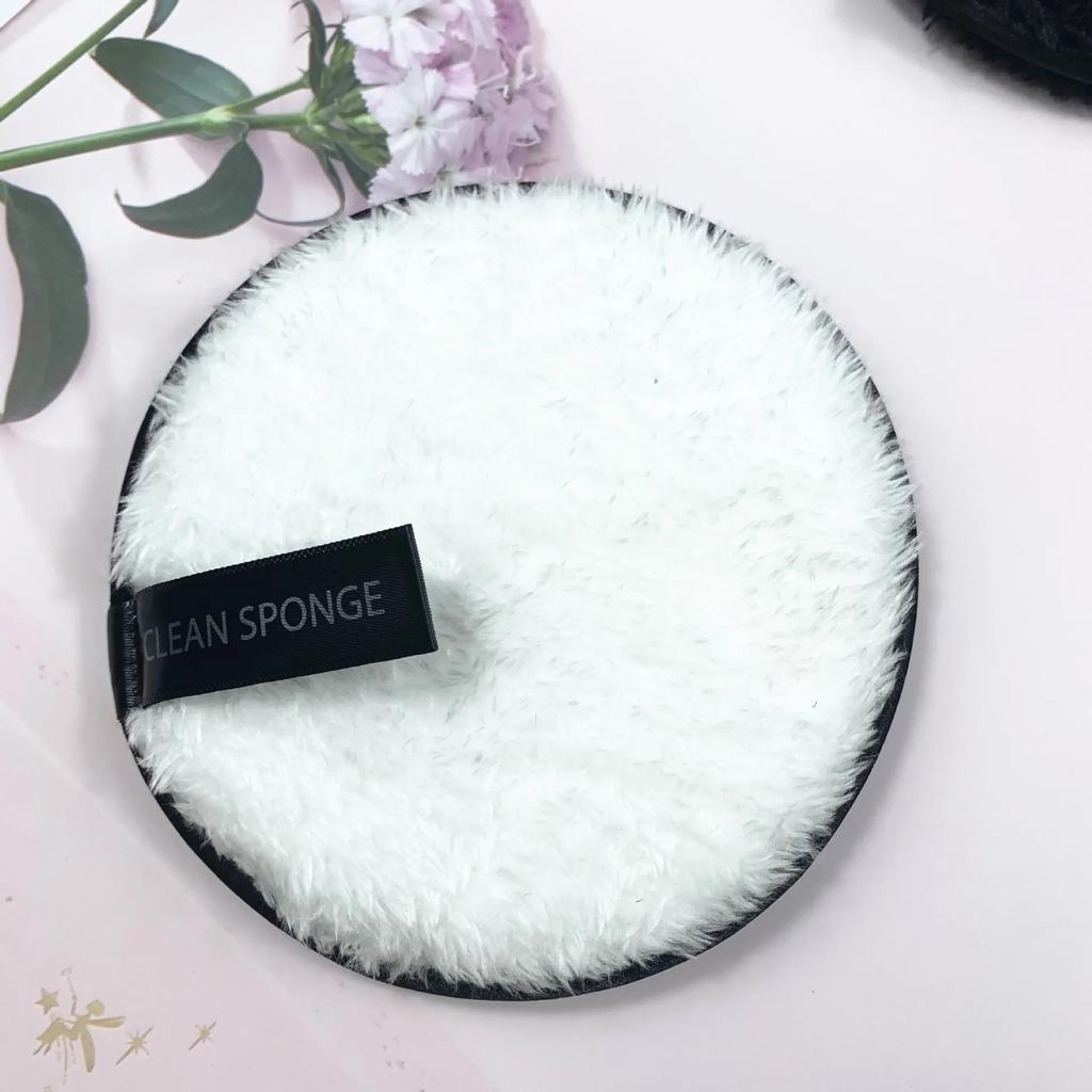 Round Shape Reusable Magic Facial Makeup Remover Sponge Cleaning Pad Lazy Water Face Cleansing Puff