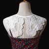 Hollowout Embroidery Flower False Collar Capelet Floral Lace Elegant Detachable Shawl for Collarless Blouse and Dress