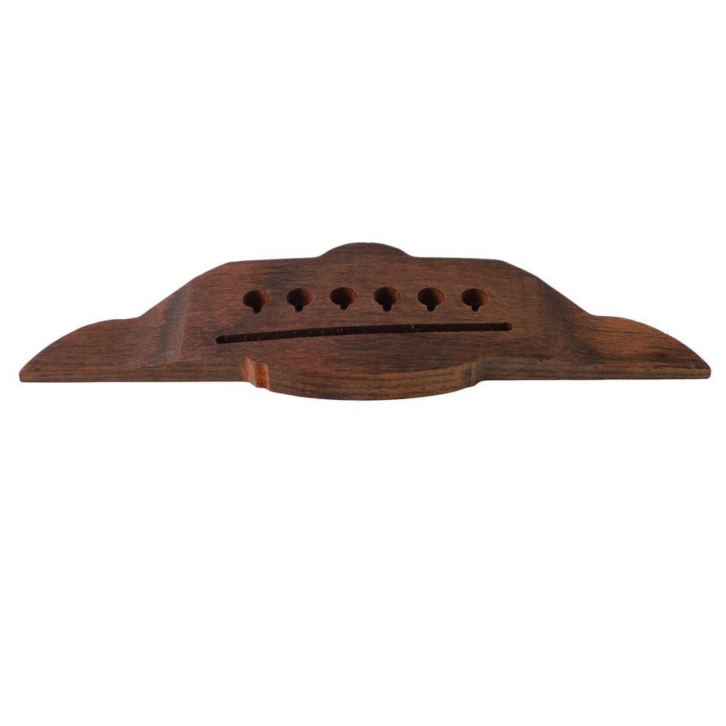Wooden Guitar Bridge Swallow Shape Rosewood Delicate Acoustic Guitar Bridge Part Replacement