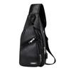 Soft Leather Pu Casual Sports Chest Bag Multi-Functional Waterproof Versatile Usb Anti-Theft Men'S Chest Bag
