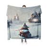 Tuniu Cute snowman plush blanket for winter sofa bed bedroom throw warm soft comfortable gift