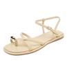7468-20 Flat-soled Women's Sandals, New Korean Version of Youth Roman Shoes for Summer 2025, Outer Wear