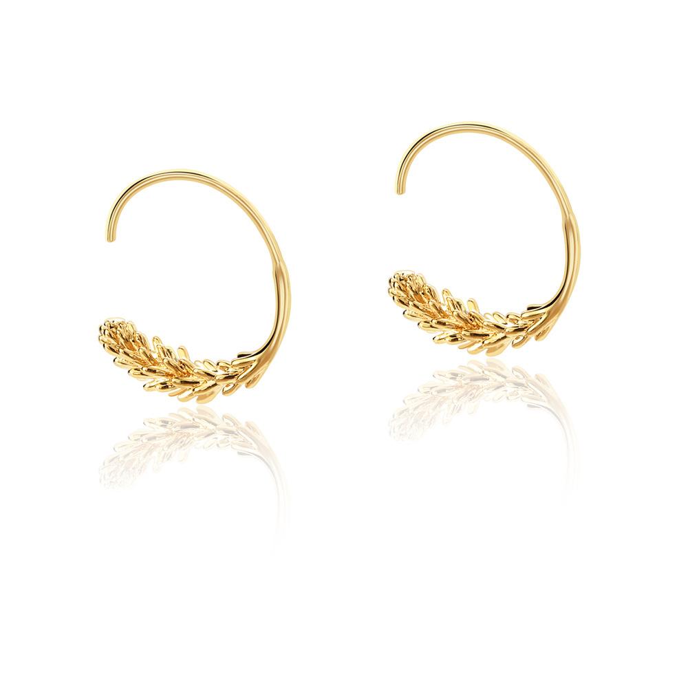 

Серьги-кольца Niche Golden Wheat - Минималистичные нежные серьги для женщин