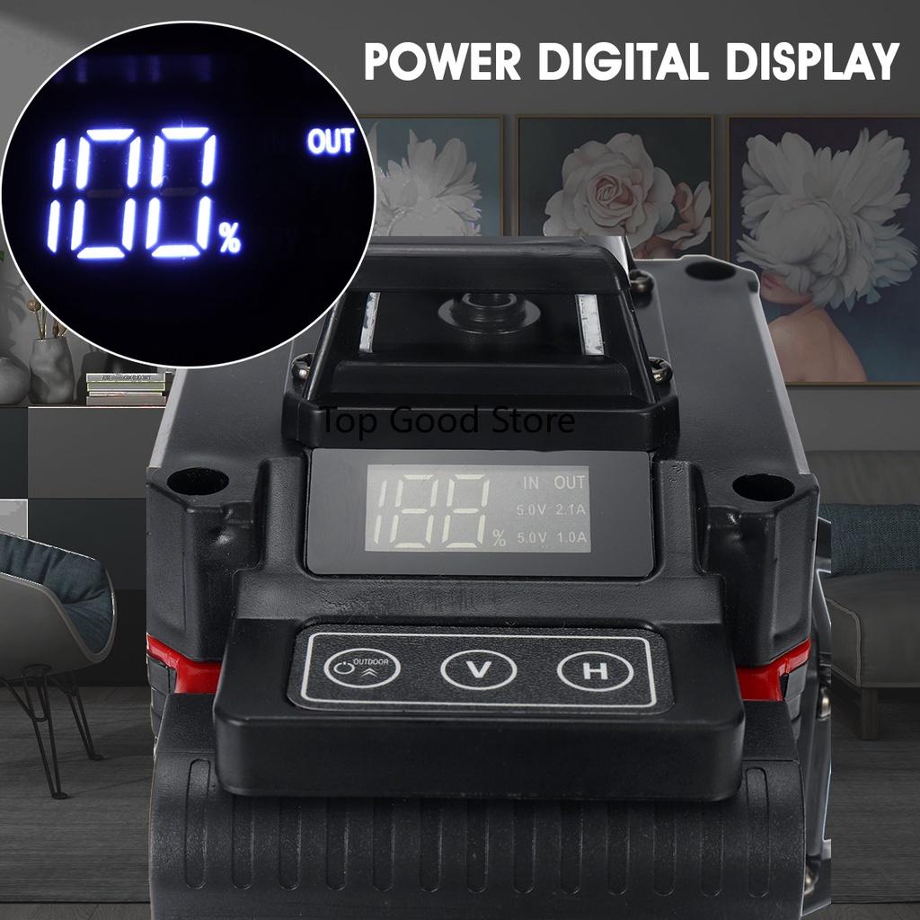 16 Line Laser Level Powerful Green Light Remote Control Measure W/Wall Attachment Frame 3D Self-Leveling System Green 100-240V