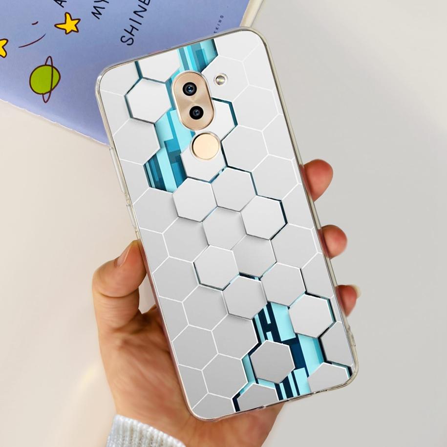 For Honor 6X Case BLN-AL10 BLL-L22 BLN-L21 Cover Fashion Flower Clear Silicone Soft Funda For Huawei Mate 9 Lite GR5 2017 Bumper