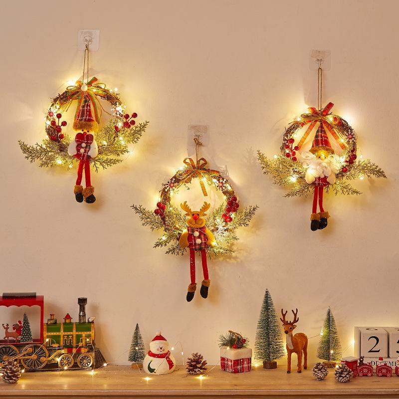 Christmas Door Wreath & Holiday Ornament for Festive Decor