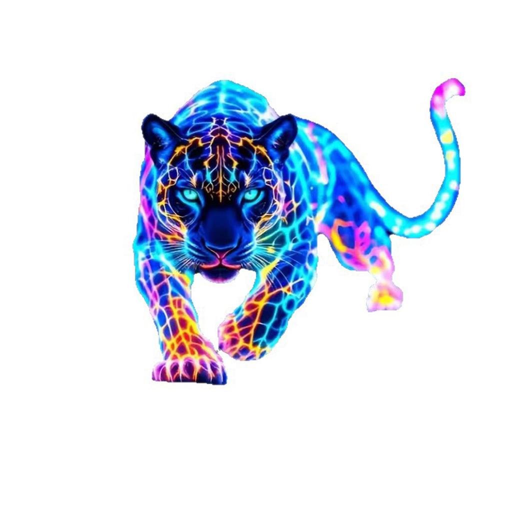 Multipurpose Decorative Vibrant Leopard Pattern Sticker Decal for Vehicle Surfaces On Motorcycle Car and Window