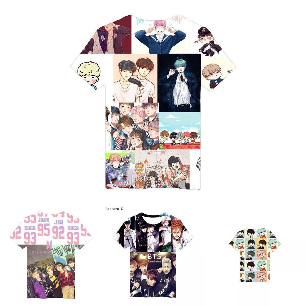 Premium Quality Kpop Bts 3d T-shirt Bangtan Boys Love Yourself Short Sleeve Apparel