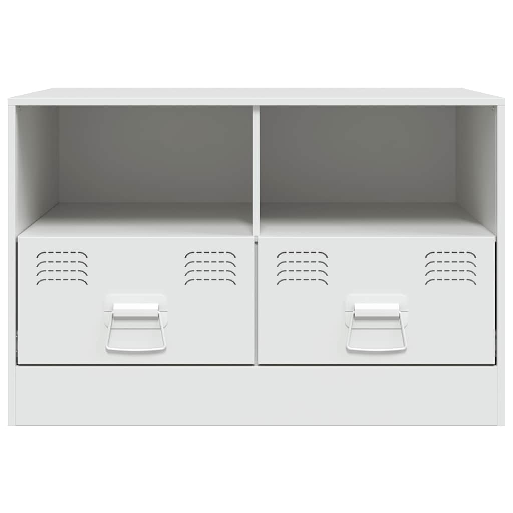 TV Stand White 67 x 39 x 44 cm Steel