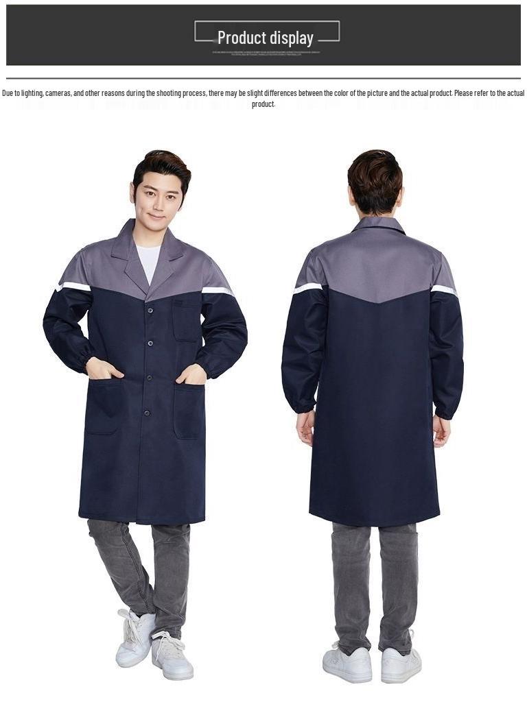 Unisex Blue Smock: Long, Wear-Resistant, Dirt-Resistant Labor Protection for Autumn/Winter - Ideal for Warehouse Management and Handling.