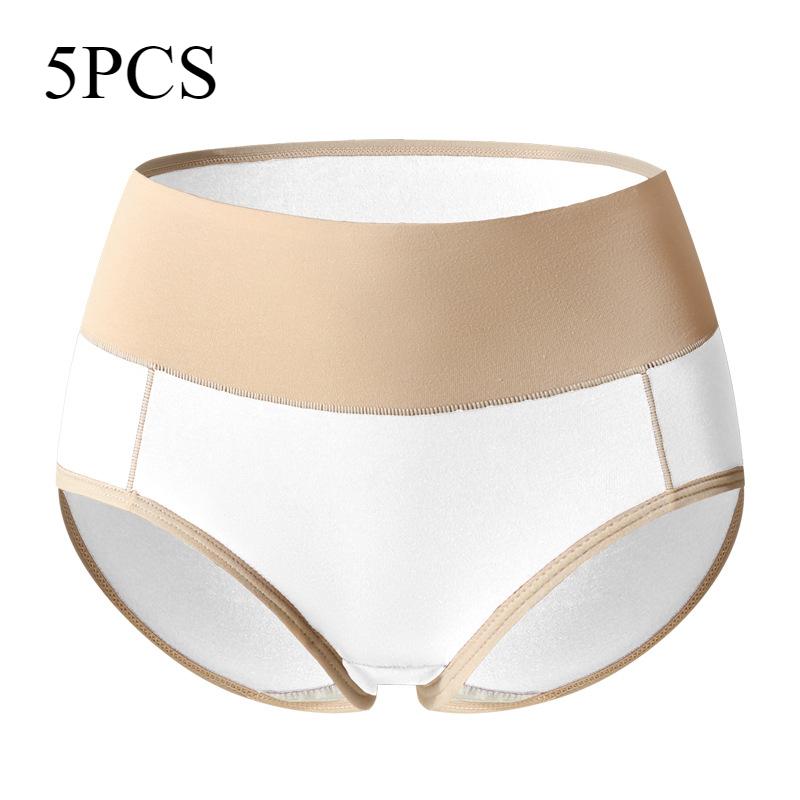 High Waisted Women's Underwear Hip Lifting Plus Size Pure Cotton Belly Cinching Seamless Triangle Panties