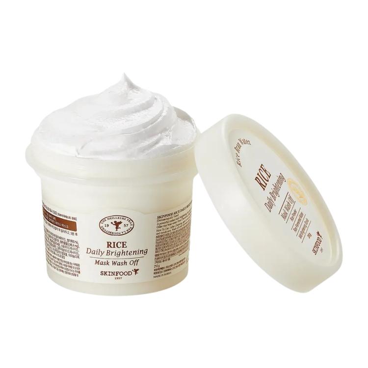 [Skin Food] Rice Daily Brightening Mask Wash-Off Exfoliating & Glow Boosting Face Mask – 210g