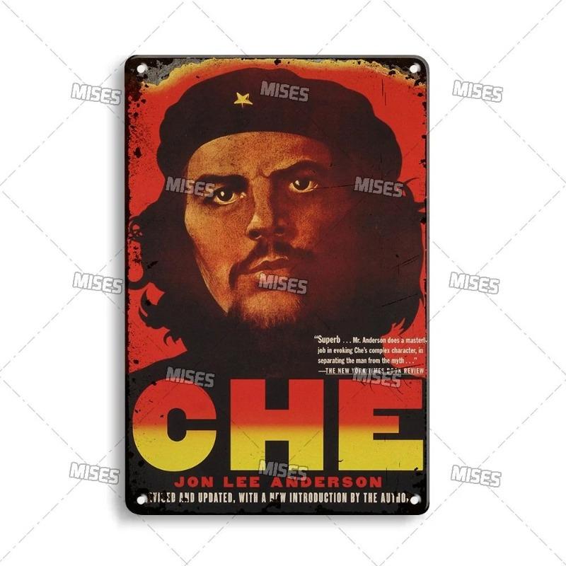Che Guevara Metal Poster, Vintage Revolutionary Wall Art