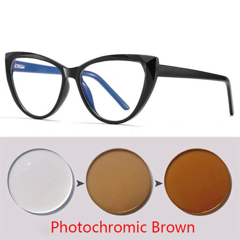 Optische Brillen Cat-Eye-Rahmen Brillen für Damen Mode Korrektionsbrillen Kurzsichtigkeit -0,5 bis -6,0 Weitsichtigkeit +0,5 bis +6,0